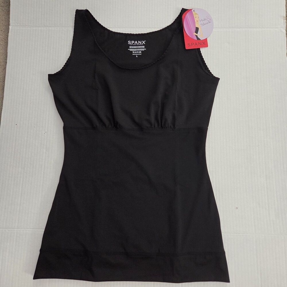 Spanx Hide And Sleek Black Shaping Camisole Tank Size L